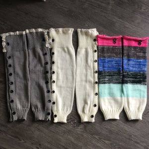 Set of three leg warmers